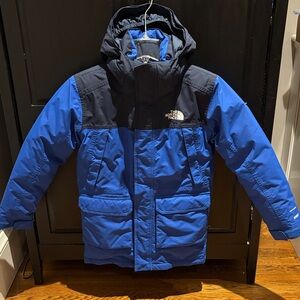 The North Face Royal Blue and Black Parka